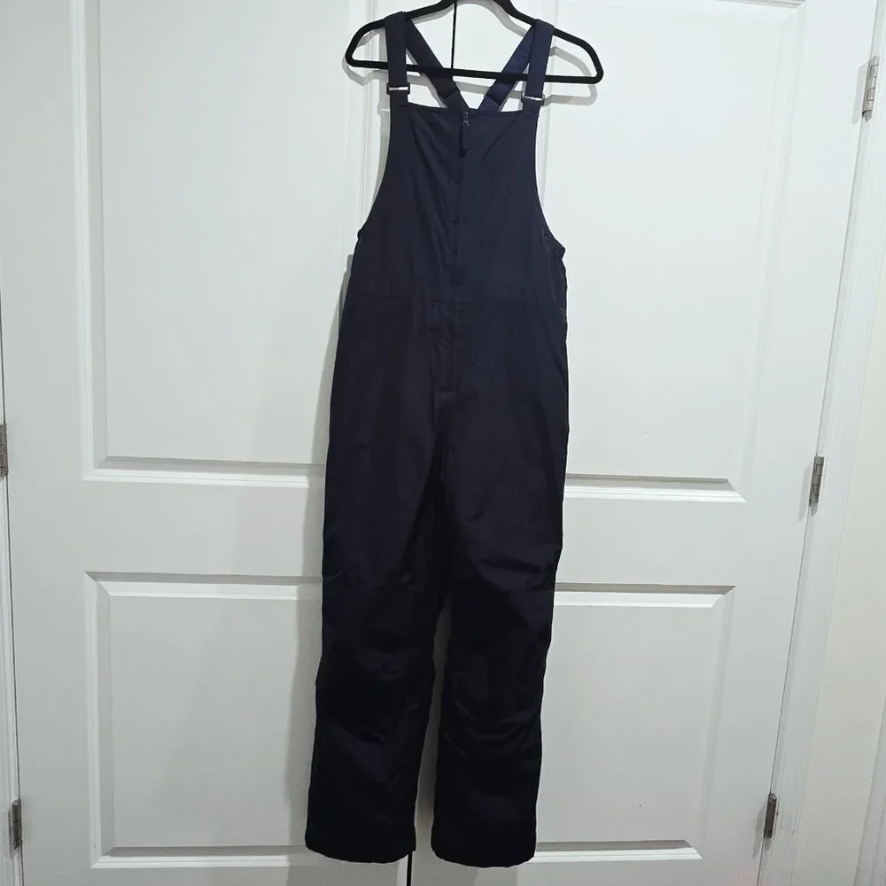 Nwot Lands End - 18 Big Kids Waterproof Insulated Iron Knee Snow‎ Bib In Navy